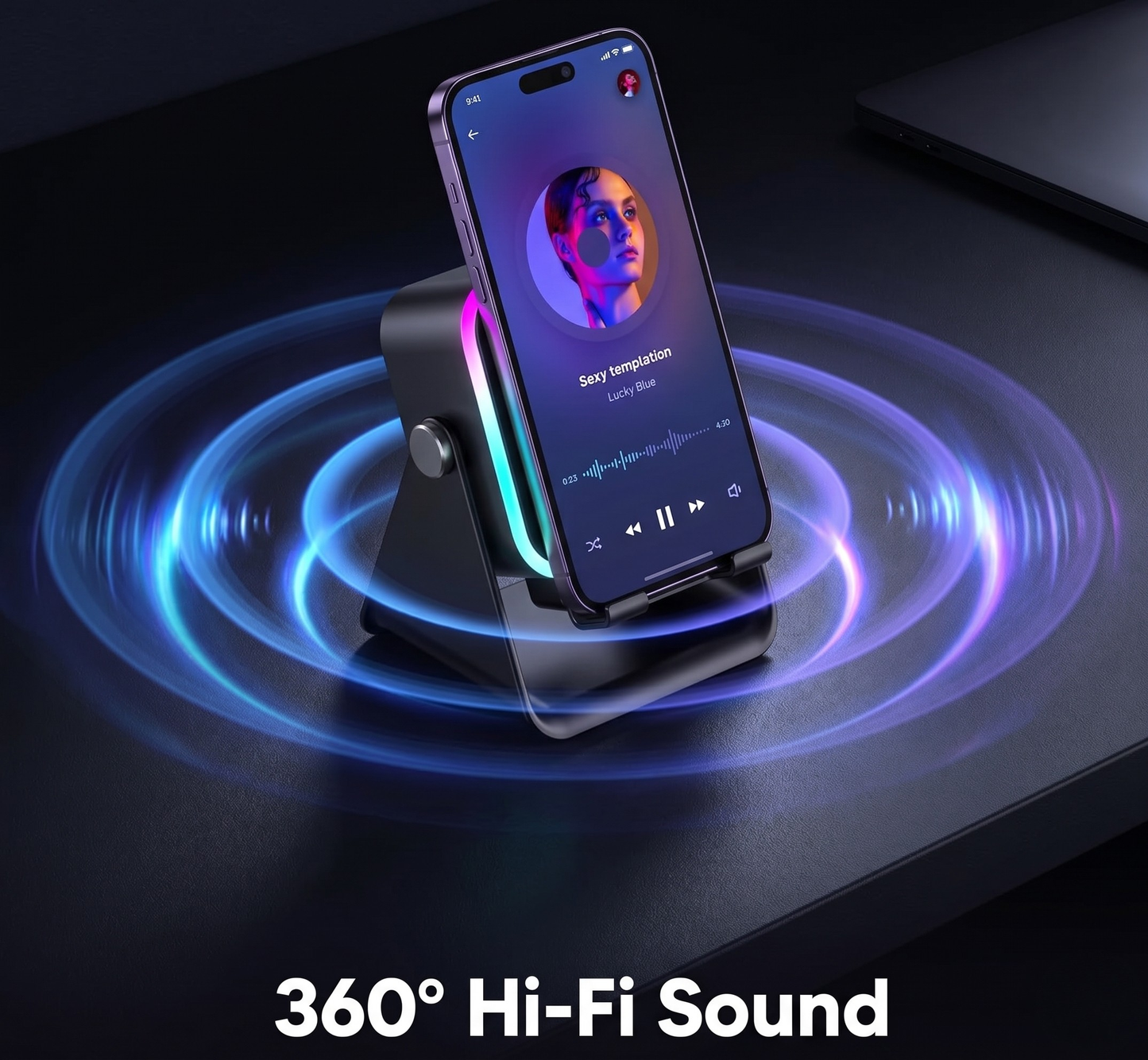 AmpWave Pro™ Wireless Induction Speaker